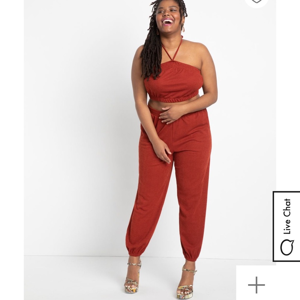 Eloquii Textured Relaxed Joggers(matching top in closet. Orange